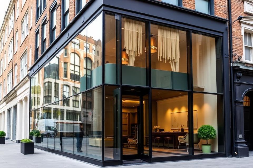 Modern glass facade